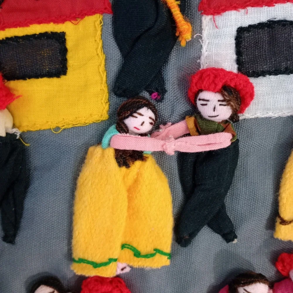Peruvian Arpillera 3D Applique‎ Folk Art 19